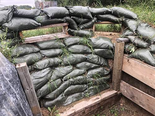 Reenactment paintball trench