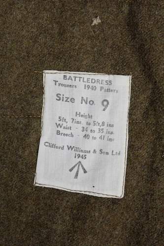 British 1940 Pattern Trousers.
