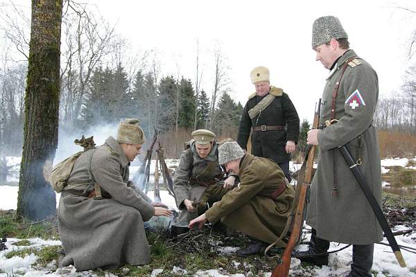 Re-enact of &quot;Civil War 1918-1920&quot;  in Estonia