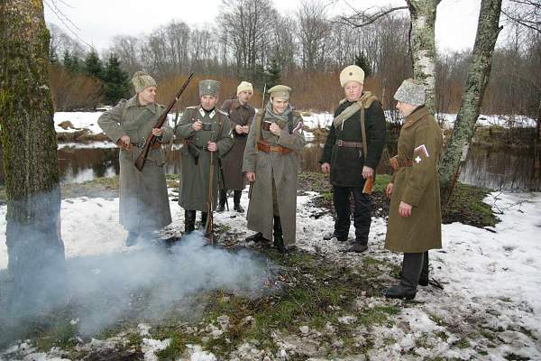 Re-enact of &quot;Civil War 1918-1920&quot;  in Estonia