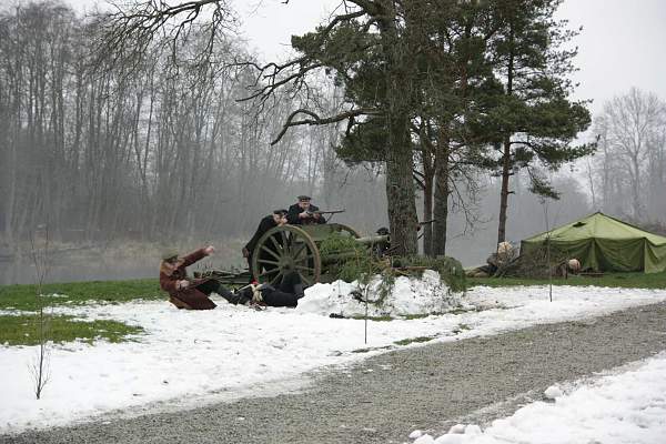 Re-enact of &quot;Civil War 1918-1920&quot;  in Estonia