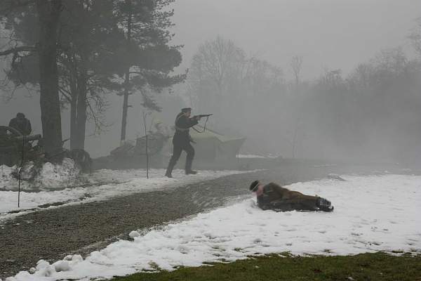 Re-enact of &quot;Civil War 1918-1920&quot;  in Estonia