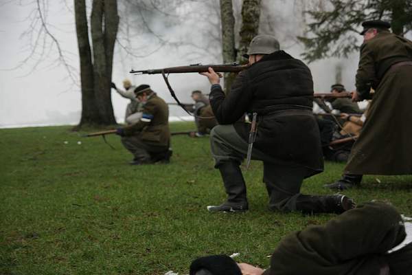 Re-enact of &quot;Civil War 1918-1920&quot;  in Estonia