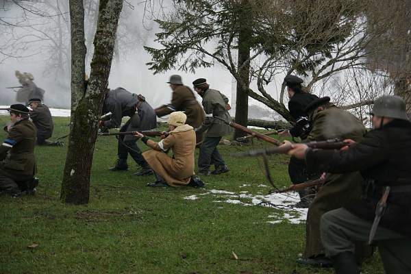 Re-enact of &quot;Civil War 1918-1920&quot;  in Estonia