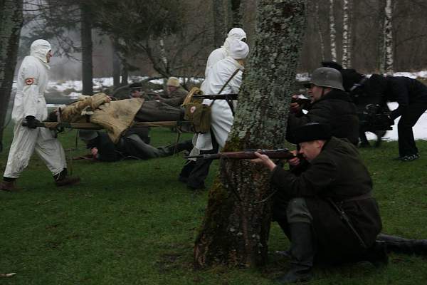 Re-enact of &quot;Civil War 1918-1920&quot;  in Estonia