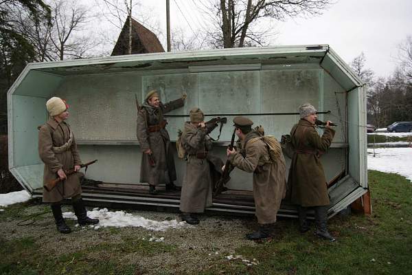 Re-enact of &quot;Civil War 1918-1920&quot;  in Estonia