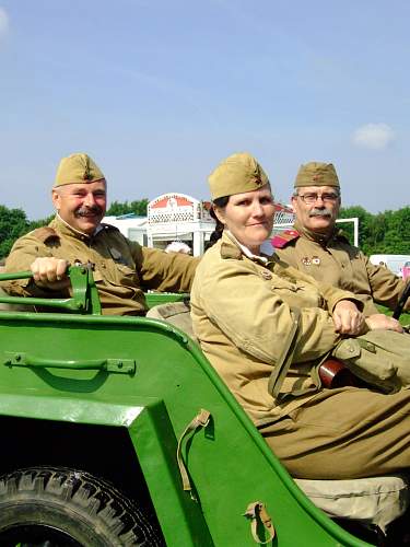 WW2 Russian unit sets up camp at Birchwood festival, Warrington.