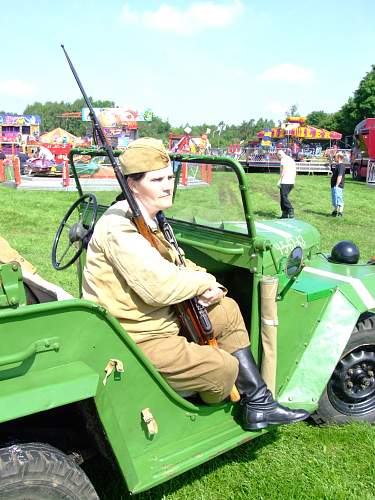 WW2 Russian unit sets up camp at Birchwood festival, Warrington.