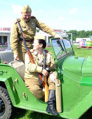 WW2 Russian unit sets up camp at Birchwood festival, Warrington.