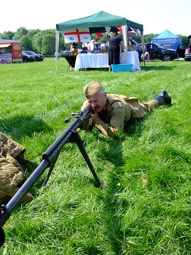 WW2 Russian unit sets up camp at Birchwood festival, Warrington.