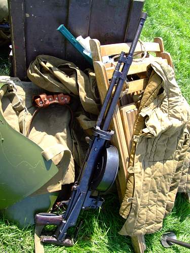 WW2 Russian unit sets up camp at Birchwood festival, Warrington.