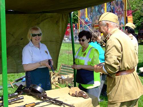 WW2 Russian unit sets up camp at Birchwood festival, Warrington.