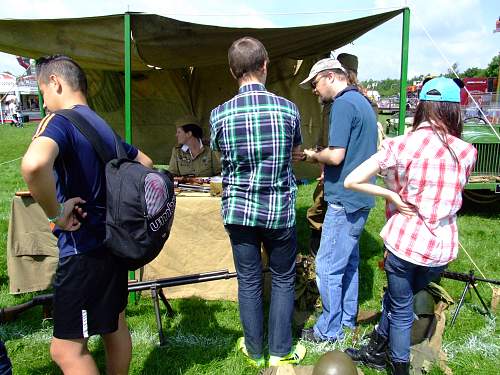 WW2 Russian unit sets up camp at Birchwood festival, Warrington.