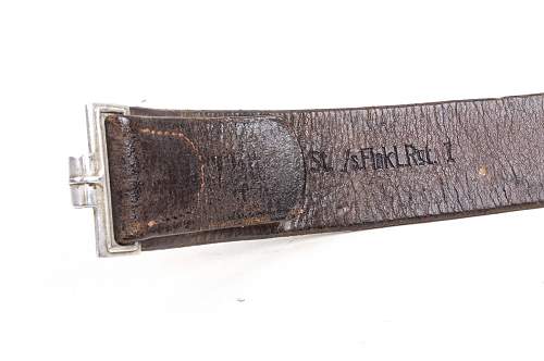 Marked Luftwaffe Flak belt and buckle