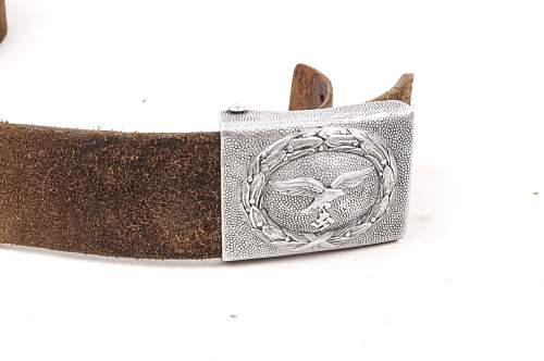 Marked Luftwaffe Flak belt and buckle