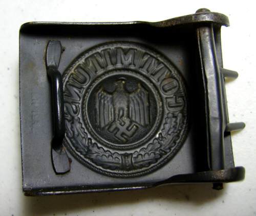 Steel, Painted Heer and Aluminum Luftwaffe Buckles: Worth a bid?