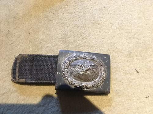 LW Belt and buckle with very interesting unit mark!