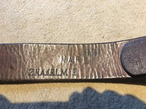 LW Belt and buckle with very interesting unit mark!