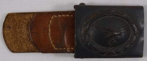 Luftwaffe buckle with tab authenticity