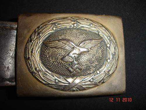 Luftwaffe belt buckle and leather tab - Real or fake?????