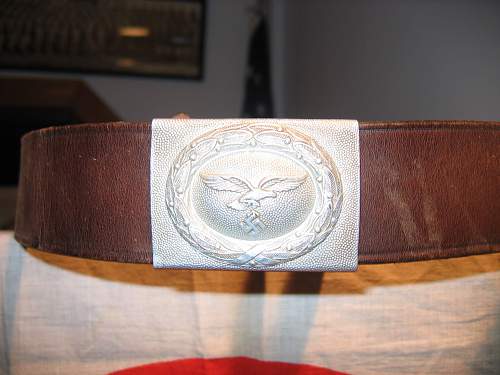 Aluminum Luftwaffe buckle and belt