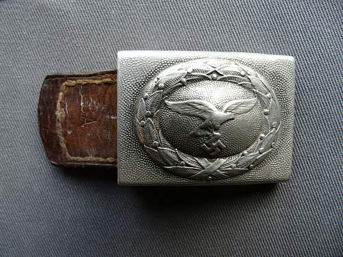 Luftwaffe belt and buckle - Aluminium buckle and keeper for review. Maker?