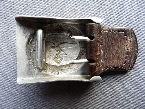 Luftwaffe belt and buckle - Aluminium buckle and keeper for review. Maker?