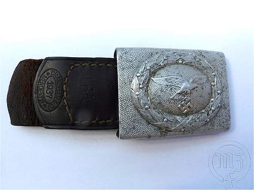 Luftwaffe belt and buckle - Aluminium buckle and keeper for review. Maker?