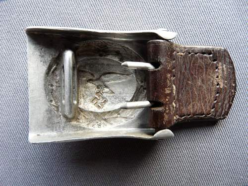 Luftwaffe belt and buckle - Aluminium buckle and keeper for review. Maker?