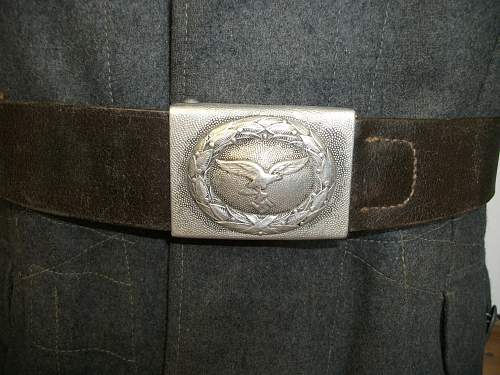 Luftwaffe belt and buckle - Aluminium buckle and keeper for review. Maker?