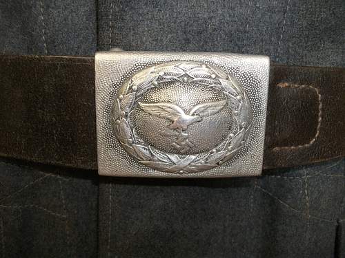 Luftwaffe belt and buckle - Aluminium buckle and keeper for review. Maker?