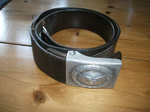 Luftwaffe belt and buckle - Aluminium buckle and keeper for review. Maker?