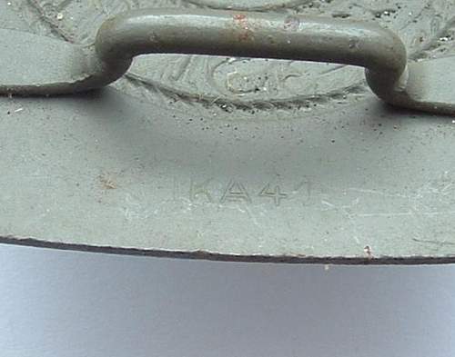 Luftwaffe buckle steel IKA 42 marked