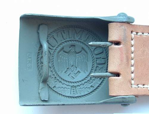 Aluminum Luftwaffe Buckle and Heer Buckle, Marked with Belt Keeper: Authentic/good deal?