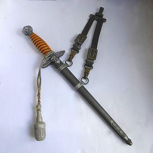 M37 Luftwaffe dagger with gehange and portepee