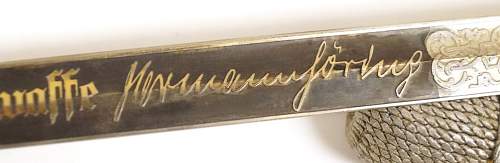 INCREDIBLY RARE Luftwaffe General 1st Pattern Goering Presentation Sword**** HELP