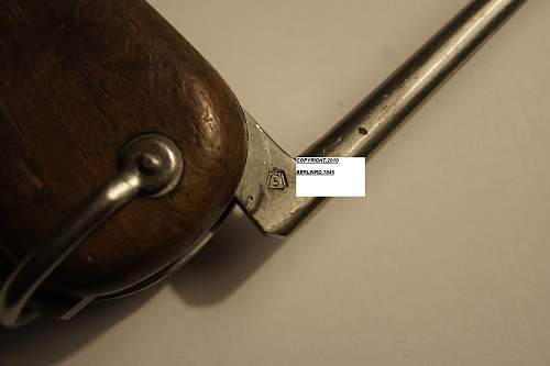 my gi  return.luftwaffe wood-handled  knife,with eagle proof