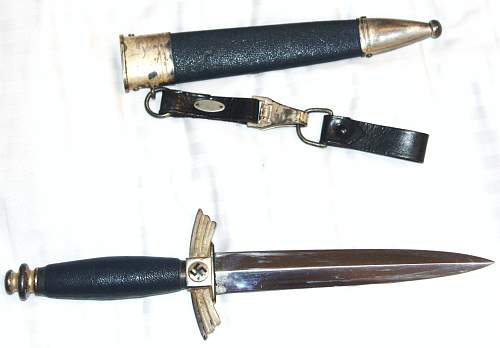 WWII German DLV Dagger and Army Stag Handle Dress Bayonet