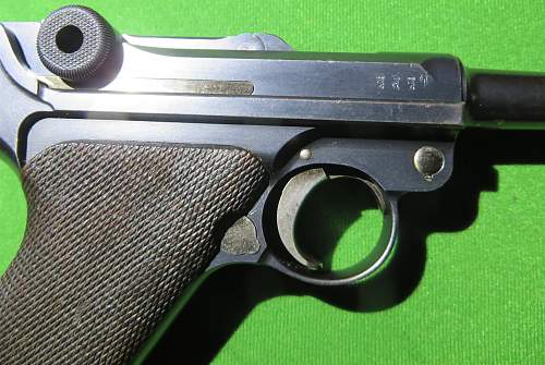 1915 Luger with holster from Jersey, Channel Islands.
