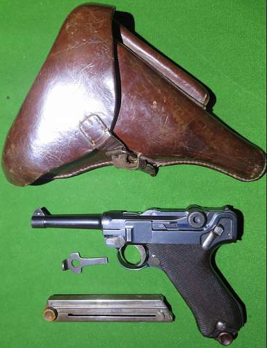 1915 Luger with holster from Jersey, Channel Islands.