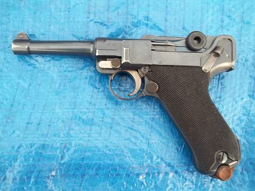 Police Luger Dated 1916 with Uncut Functioning Magazine Safety