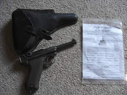 german p08 luger and holster all matching serials and original holster