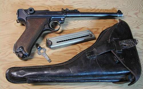 WWI “unit marked” LP08  (Artillery Luger) …with lots of other stuff.