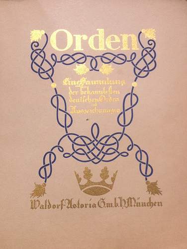 Ordens medals and medals from knighthood 1190 to 1920s book album