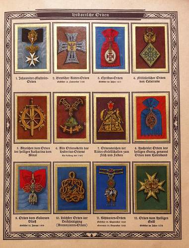 Ordens medals and medals from knighthood 1190 to 1920s book album