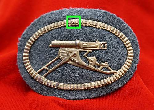 WW1 Machine gunners sleeve badge