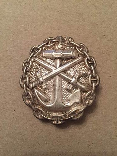 Imperial Silver Naval Wound Badge Fake?