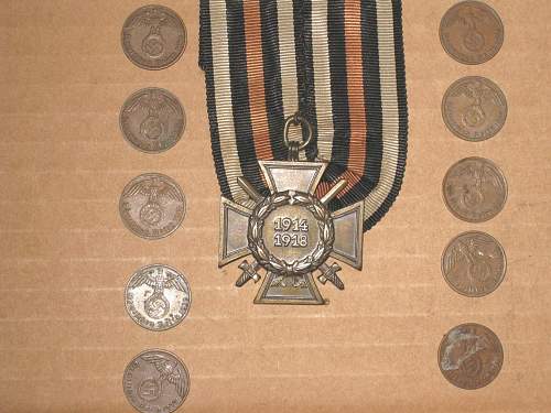 hindenburg medal and nazi stickpin