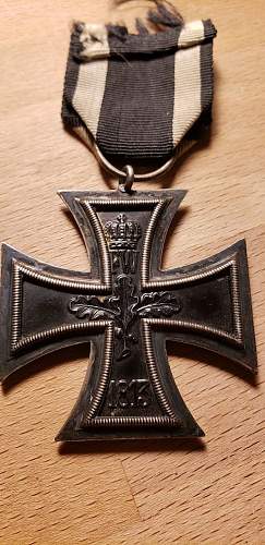 1914 Eisernes Kreuz 2 Klasse Ring Stamped K.M.