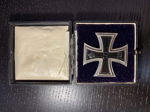 1914 Imperial German standard issue iron cross with box.